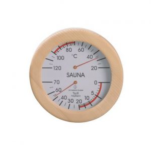 Sauna Thermo-Hygrometer rond hout